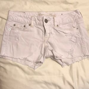 American Eagle White Denim Shorts